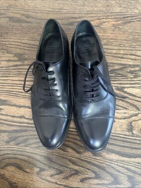 Black Leather Cap-Toe Oxford Dress Shoes - Thursday Boot Co